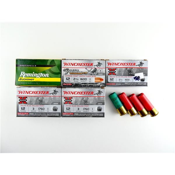 ASSORTED WINCHESTER AND REMINGTON 12 GAUGE 2 3/4' / 3" SHOT SHELL AMMO LOT