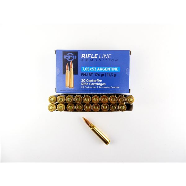 PPU RIFLE LINE 7.65X53 ARGENTINE AMMO LOT