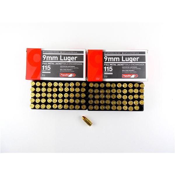 AGUILA 9MM LUGER AMMO LOT