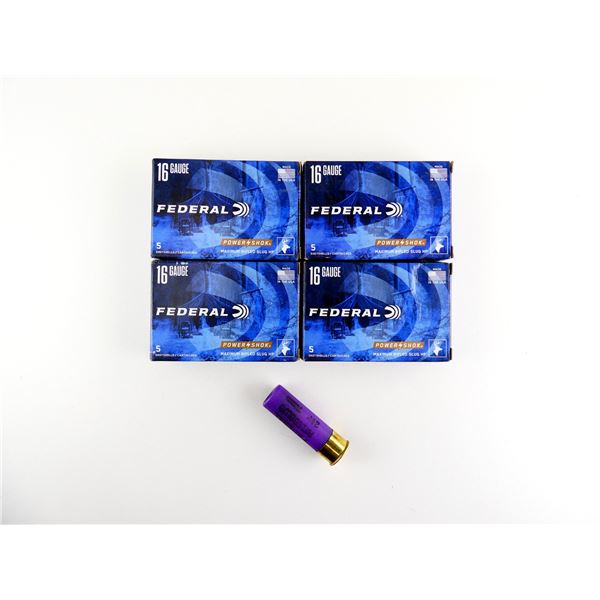 FEDERAL POWER/SHOK 16 GAUGE 2 3/4" SHOT SHELL AMMO LOT