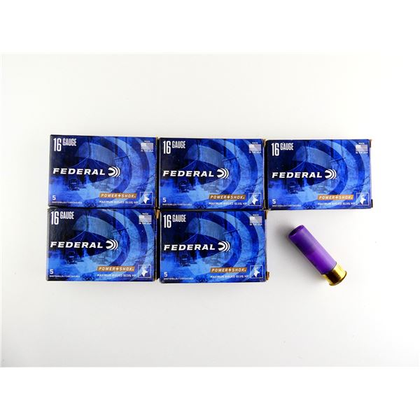 FEDERAL POWER/SHOK 16 GAUGE 2 3/4" SHOT SHELL AMMO LOT