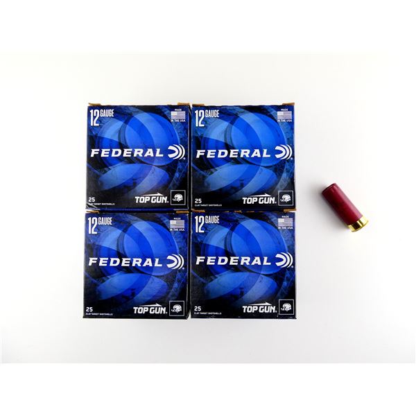 FEDERAL TOP GUN 12 GAUGE 2 3/4" SHOT SHELL AMMO LOT