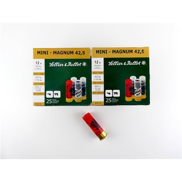 SELLIER & BELLOT 12 GAUGE 2 3/4" MINI MAGNUM SHOT SHELL AMMO LOT