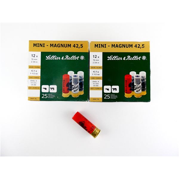 SELLIER & BELLOT 12 GAUGE 2 3/4" MINI MAGNUM SHOT SHELL AMMO LOT