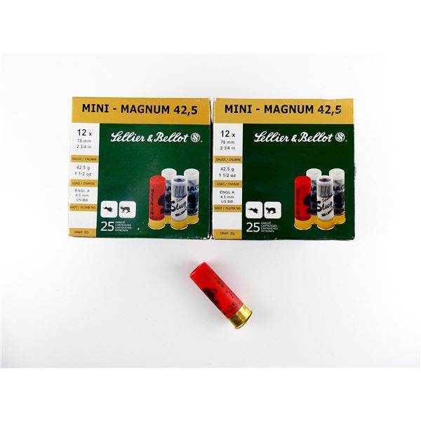 SELLIER & BELLOT 12 GAUGE 2 3/4" MINI MAGNUM SHOT SHELL AMMO LOT