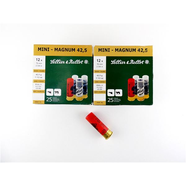 SELLIER & BELLOT 12 GAUGE 2 3/4" MINI MAGNUM SHOT SHELL AMMO LOT