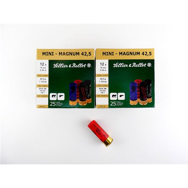 SELLIER & BELLOT 12 GAUGE 2 3/4" MINI MAGNUM SHOT SHELL AMMO LOT