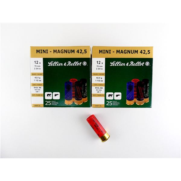 SELLIER & BELLOT 12 GAUGE 2 3/4" MINI MAGNUM SHOT SHELL AMMO LOT