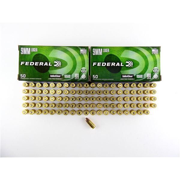 FEDERAL BALLISTICLEAN 9MM LUGER AMMO LOT