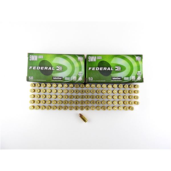 FEDERAL BALLISTICLEAN 9MM LUGER AMMO LOT
