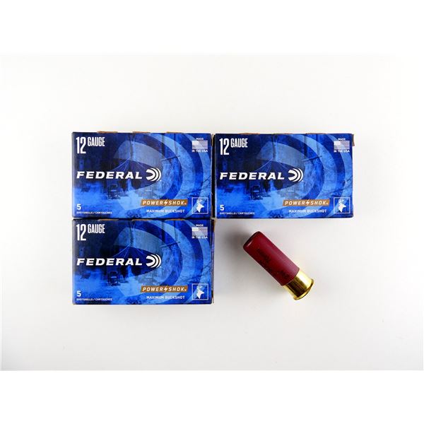 FEDERAL POWER/SHOK 12 GAUGE 2 3/4" SHOT SHELL AMMO LOT