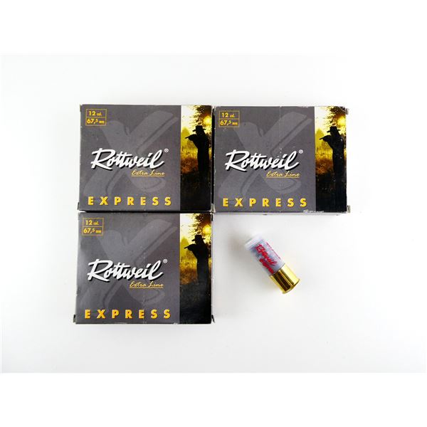 ROTTWEIL EXTRA LINE EXPRESS 12 GAUGE 2 5/8"-2 3/4" SHOT SHELL AMMO LOT