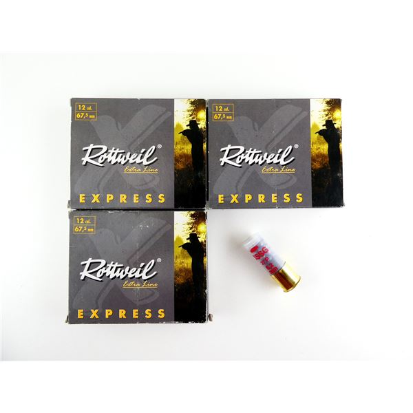 ROTTWEIL EXTRA LINE EXPRESS 12 GAUGE 2 5/8"-2 3/4" SHOT SHELL AMMO LOT