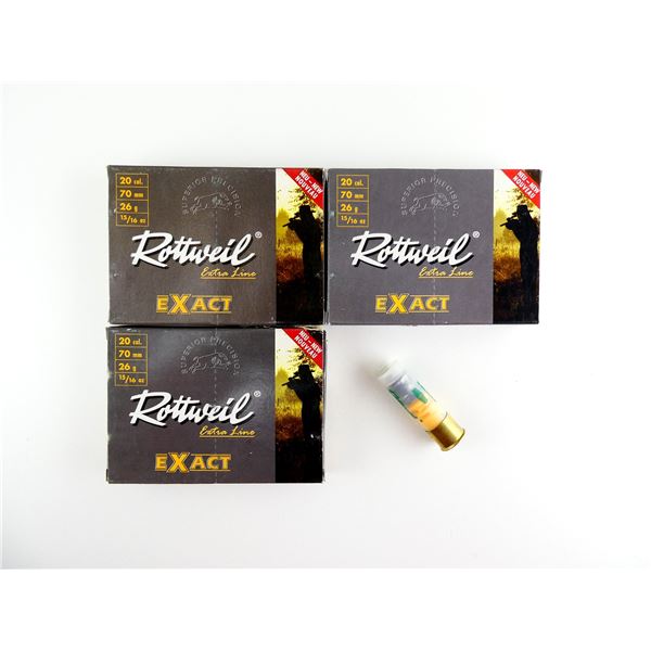 ROTTWEIL EXTRA LINE EXPRESS 20 GAUGE 2 3/4" SHOT SHELL AMMO LOT