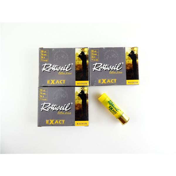 ROTTWEIL EXACT 20 GAUGE 3" MAGNUM SHOT SHELL AMMO LOT