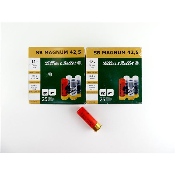 SELLIER & BELLOT 12 GAUGE 3" MAGNUM SHOT SHELL AMMO LOT