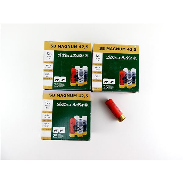 SELLIER & BELLOT 12 GAUGE 3" MAGNUM SHOT SHELL AMMO LOT