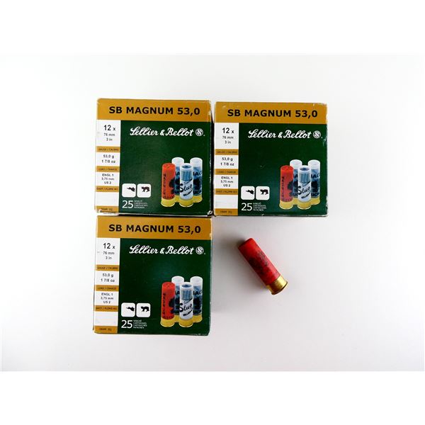 SELLIER & BELLOT 12 GAUGE 3" MAGNUM SHOT SHELL AMMO LOT