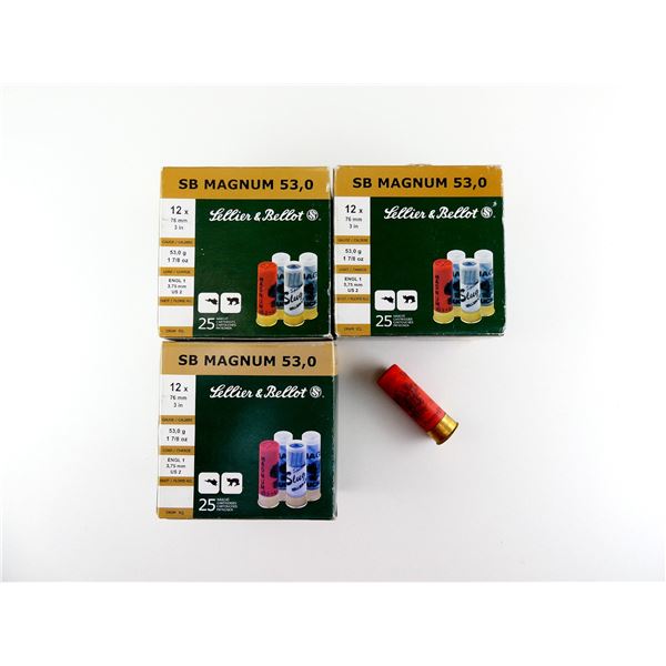 SELLIER & BELLOT 12 GAUGE 3" MAGNUM SHOT SHELL AMMO LOT
