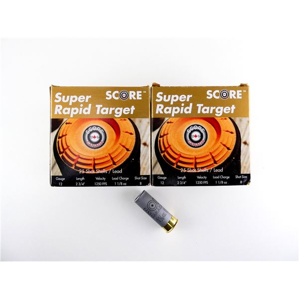 SCORE SUPER RAPID TARGET 12 GAUGE 2 3/4" SHOT SHELL AMMO LOT