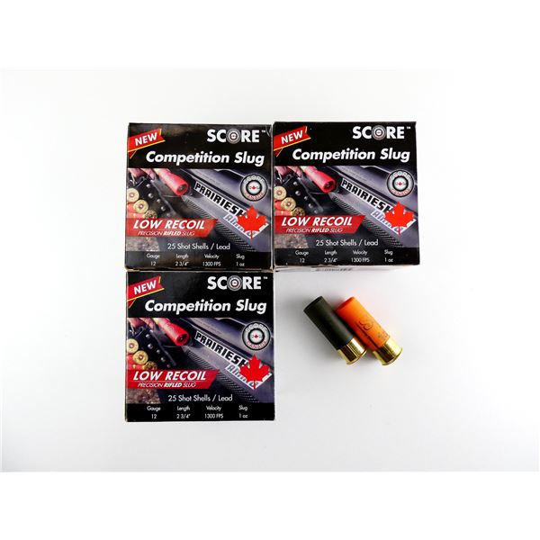 SCORE COMPETITION SLUG 12 GAUGE 2 3/4" SHOT SHELL AMMO LOT