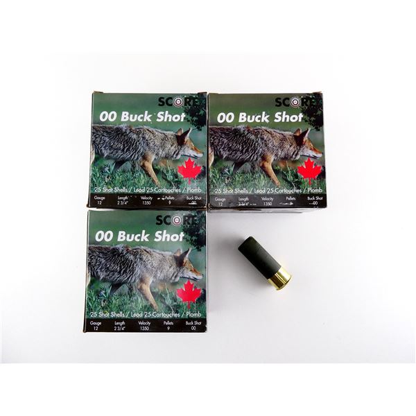 SCORE 12 GAUGE 2 3/4" SHOT SHELL AMMO LOT