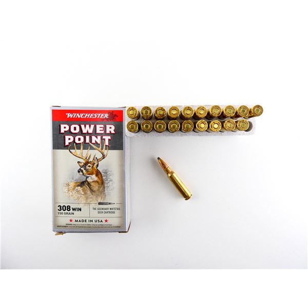 WINCHESTER POWER POINT .308 WIN AMMO LOT