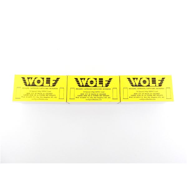 WOLF FACTORY RELOADED .38 SPL AMMO LOT