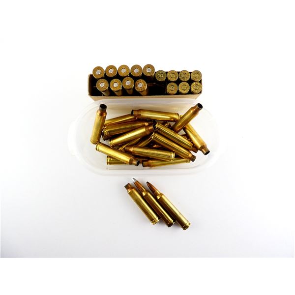 ASSORTED WINCHESTER .300 WIN MAGNUM AMMO AND NON-PRIMED BRASS CASES LOT