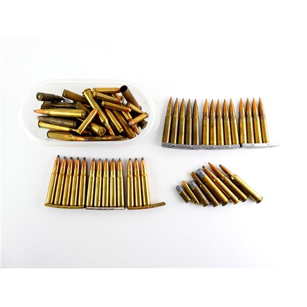 ASSORTED AMMO AND NON-PRIMED BRASS CASE LOT