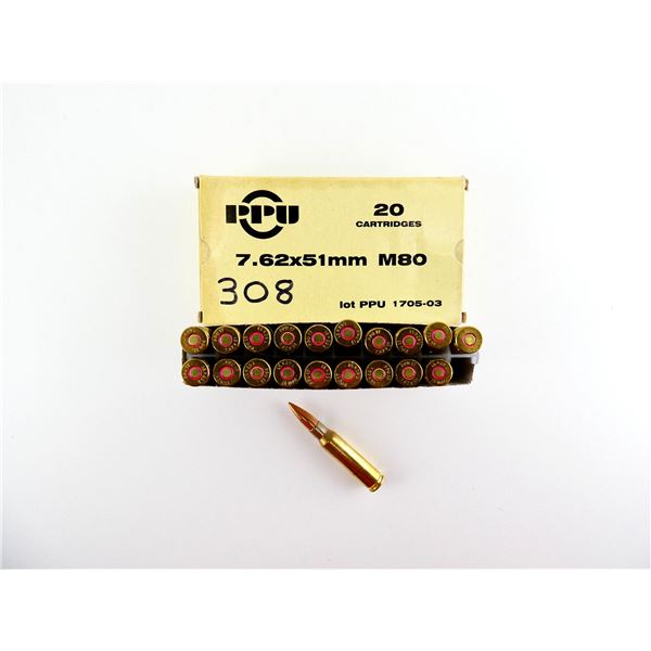 PPU 7.62X51MM M80 AMMO LOT