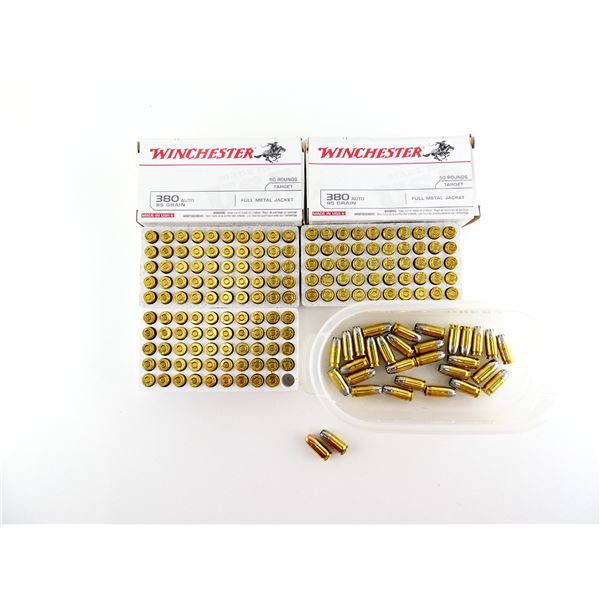 ASSORTED WINCHESTER .380 AUTO AMMO LOT