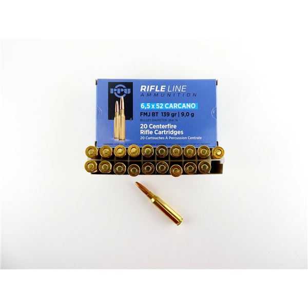 PPU 6.5X52 CARCANO AMMO LOT
