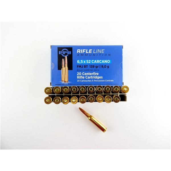 PPU 6.5X52 CARCANO AMMO LOT