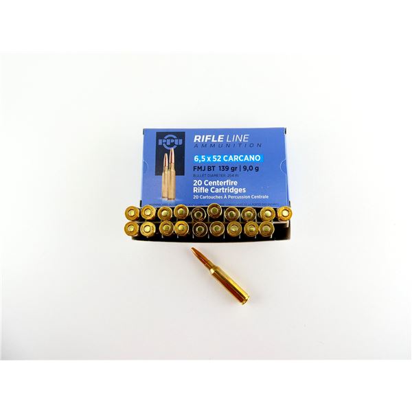 PPU 6.5X52 CARCANO AMMO LOT