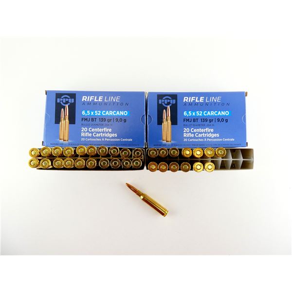 PPU 6.5X52 CARCANO AMMO LOT