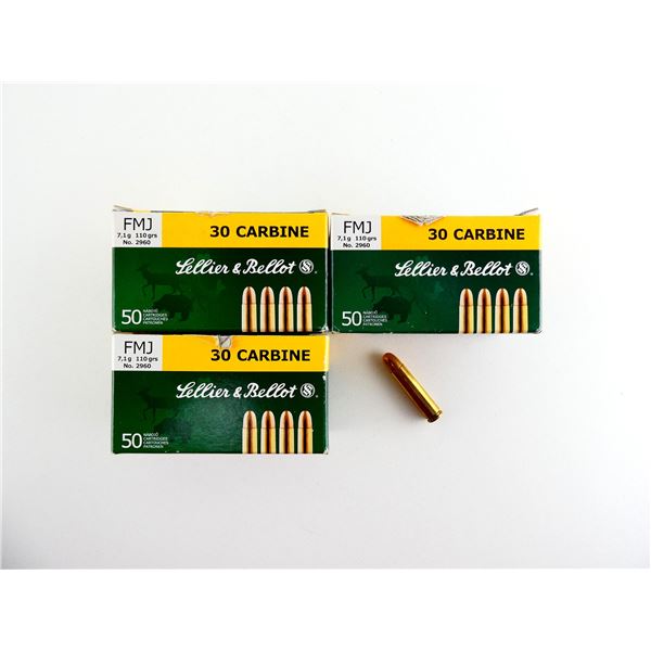 SELLIER & BELLOT .30 CARBINE AMMO LOT