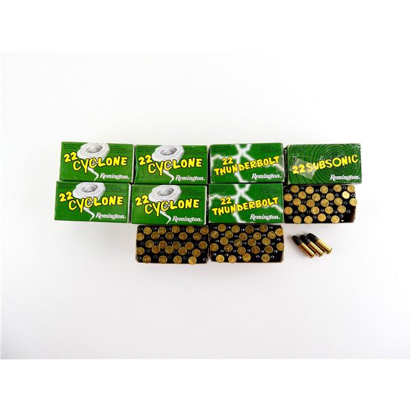 REMINGTON THUNDERBOLT / SUBSONIC AND CYCLONE .22 LR AMMO LOT