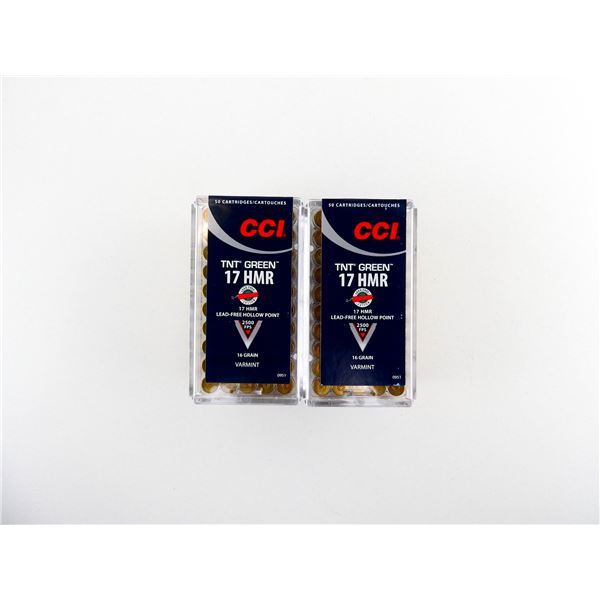 CCI TNT GREEN .17 HMR AMMO LOT