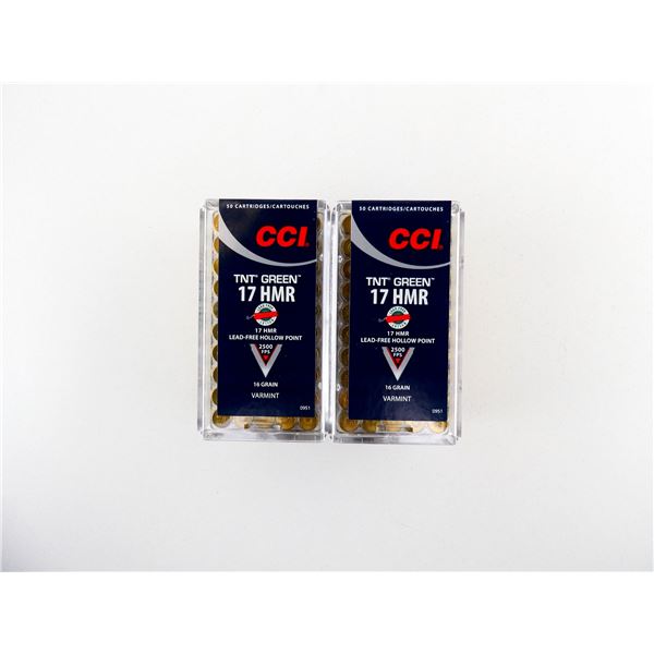 CCI TNT GREEN .17 HMR AMMO LOT