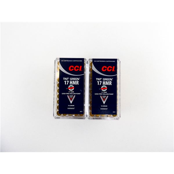 CCI TNT GREEN .17 HMR AMMO LOT
