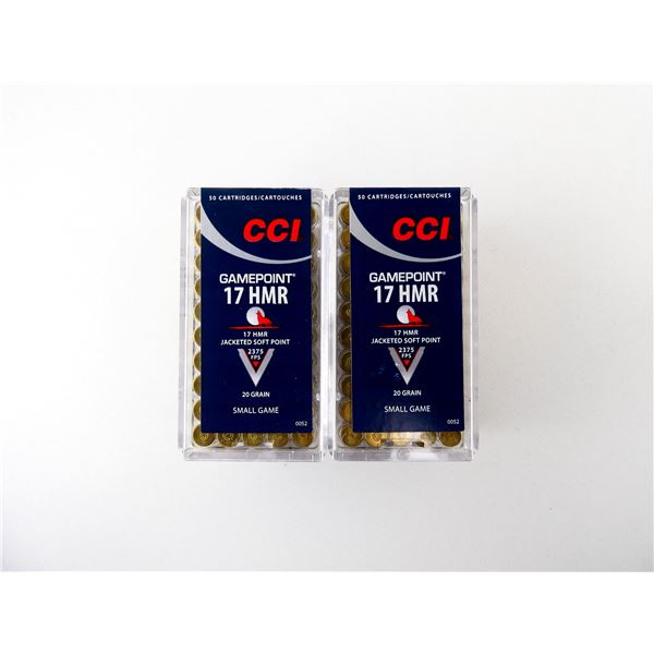 CCI GAMEPOINT .17 HMR AMMO LOT