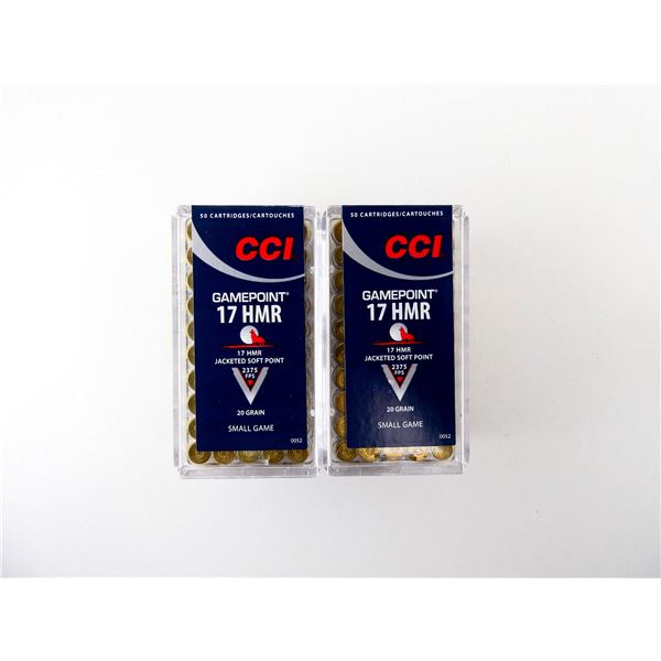 CCI GAMEPOINT .17 HMR AMMO LOT
