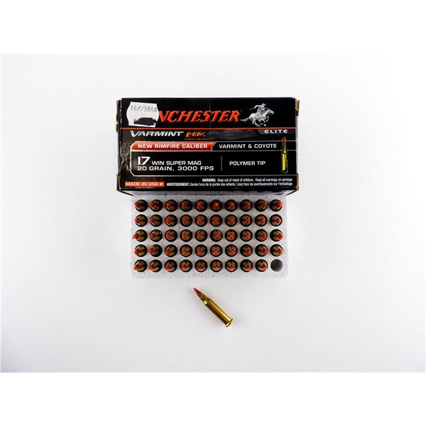 WINCHESTER .17 WIN SUPER MAGNUM AMMO LOT