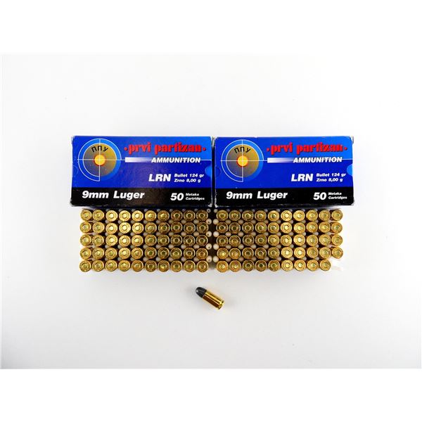 PRVI PARTIZAN 9MM LUGER AMMO LOT