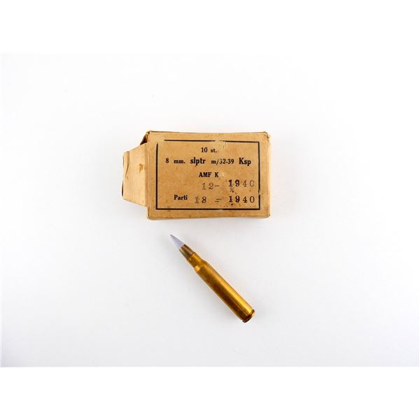 WWII SWEDISH MILITARY 8X63MM TRACERS AMMO LOT