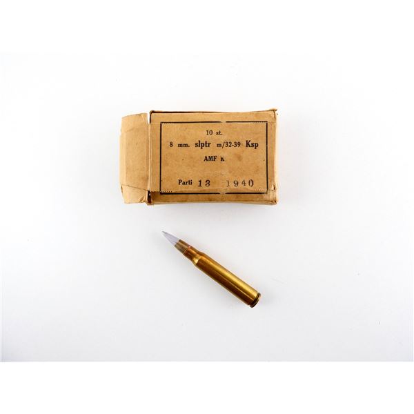 WWII SWEDISH MILITARY 8X63MM TRACERS AMMO LOT