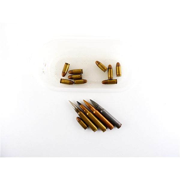 GERMAN MILITARY 7.92MM MAUSER AMMO AMD CANADIAN MILITARY 9MM AMMO LOT
