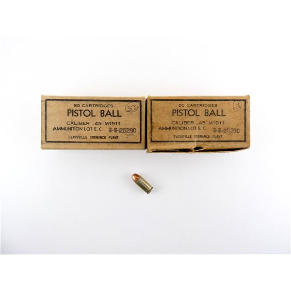 U.S. MILITARY .45 M1911 PISTOL AMMO LOT