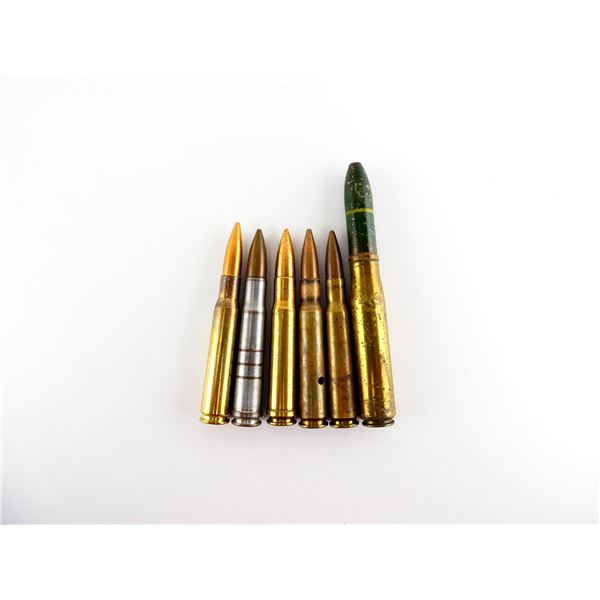 CANADIAN AND U.S. MILITARY .50 BMG / .55 BOYS AMMO /DUMMY RNDS AND 20 MM OERLIKON DUMMY RND LOT